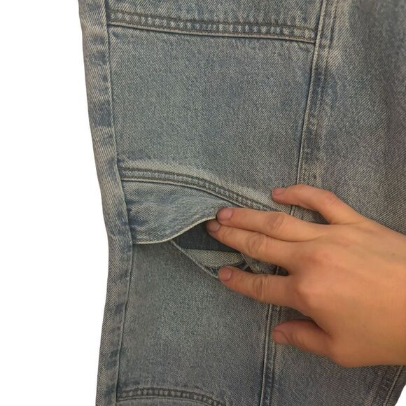 Agolde NWT Cooper Cargo Relax Straight Leg High Rise Designer Jeans in Rank 33 - Picture 6 of 14